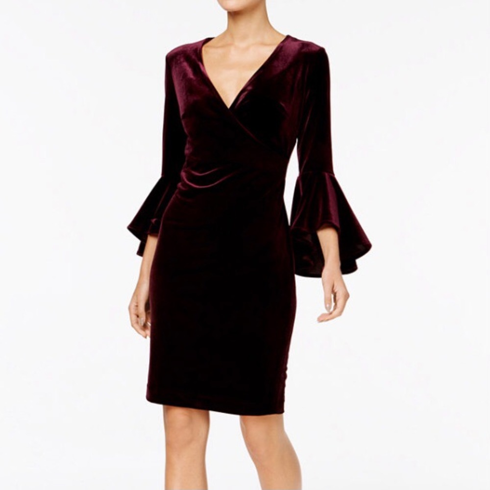 Calvin Klein Velvet Wrap Dress